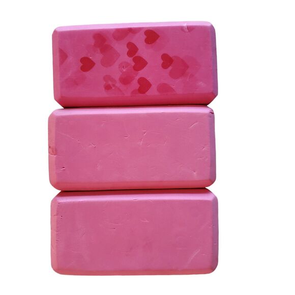 Yoga Blocks x3 Pink Yoga Blocks - Picture 2 of 4